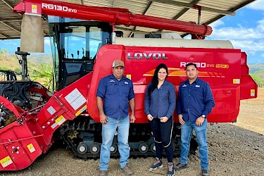 ISA asegura cosechadora de arroz en Río Grande de Soná.